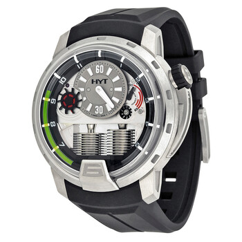 H1 TItanium Grey Dial Mechanical Black Rubber Men's Watch 148-TT-11-GF-RU