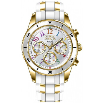 Angol Watch Invicta Angel Chronograph GMT Quartz White Dial Ladies Watch 49802 ...