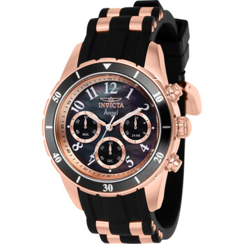 Angel Chronograph Quartz Black Dial Ladies Watch 38756
