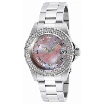Angel Pink Mother of Pearl Dial Stainless Steel Ladies Watch 19874