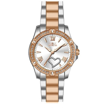 Angel Quartz Crystal Silver Dial Ladies Watch 49893