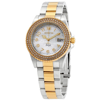 Angel Quartz Crystal White Mother of Pearl Dial Ladies Watch 28675 Angel Quartz Crystal White Mother of Pearl Dial Ladies Watch 28675