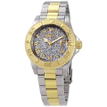 Angel Silver Glitter Dial Two-tone Ladies Watch 22709