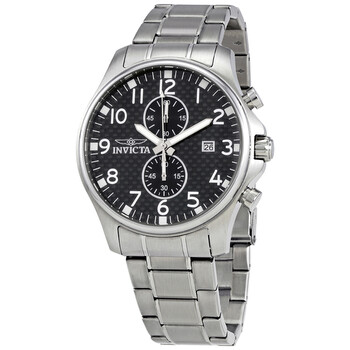 II Multifunction Black Dial Stainless Steel Men's Watch 0379