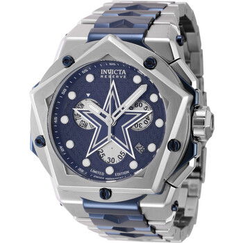 Invicta NFL Dallas Cowboys Automatic Date Grey Dial Men's