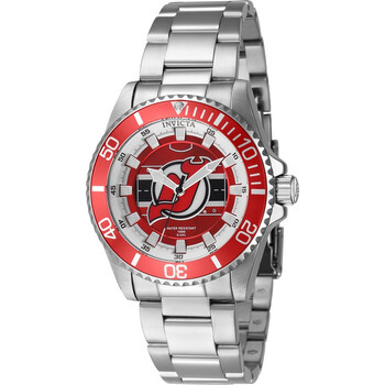 NHL New Jersey Devils Quartz Red Dial Ladies Watch 42221