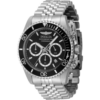 Invicta Pro Diver Chronograph GMT Quartz Black Dial Sprite Bezel