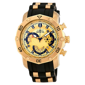 Pro Diver Chronograph Gold Dial Men's Watch 23427