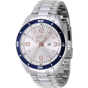 Invicta Orologio Casual Uomo Modello 47124 - Cassa Acciaio 44mm, Cinturino Acciaio, Vetro Hardlex, Quarzo