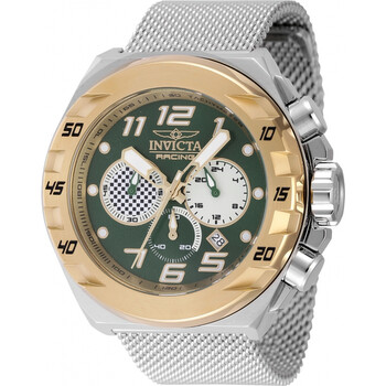 Invicta Racing Chronograph GMT Quartz Gold Dial Men's Watch