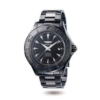 Signature Black Dial Black Ion-plated Men's Watch 7114