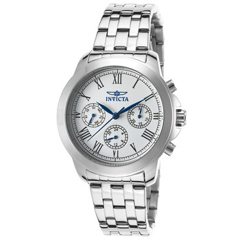 Specialty Chronograph Silver Dial Ladies Watch 21653
