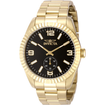 Invicta Specialty Black Dial Yellow Gold-tone Men's Watch 29383
