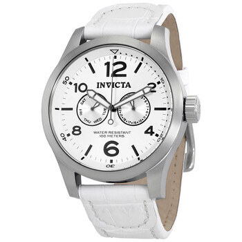 Specialty Silver Dial White Leather Men's Watch 12170 Specialty Silver Dial White Leather Men's Watch 12170
