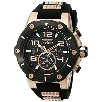 Speedway Chronograph Black Dial Black Polyurethane Men's Watch 17201