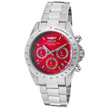 Speedway Chronograph Red Dial Stainless Steel Men's Watch 14380