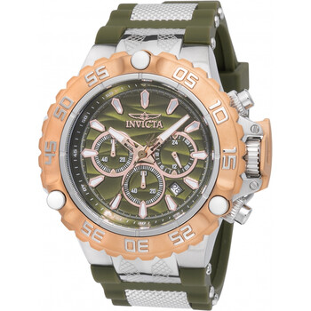 Invicta Subaqua Poseidon Chronograph GMT Quartz Silver Dial Men's
