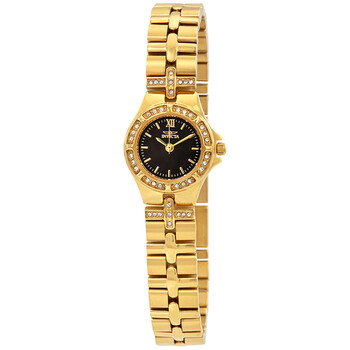 Wildflower Crystal Black Dial Ladies Watch 17065