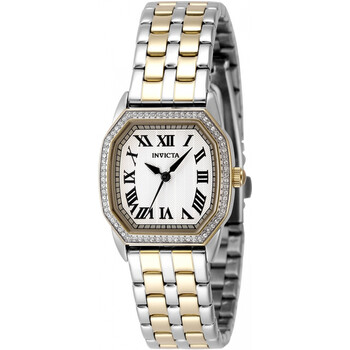 Wildflower Quartz Crystal Silver Dial Ladies Watch 48999