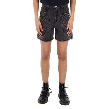 Ladies Dark Grey Candice Denim Shorts