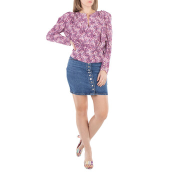 Ladies Pink Zarga Chiffon Fabric Blouse