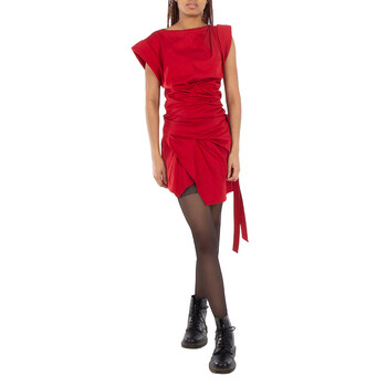 Ladies Red Berenice Short Wrap Skirt