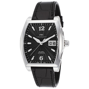 Da Vinci Black Dial Black Leather Men's Watch IW452312