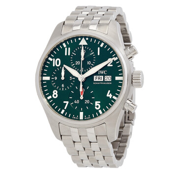 Pilot Chronograph 41 Automatic Green Dial Men's Watch IW388104