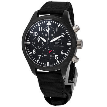 Pilot Top Gun Chronograph Automatic Black Dial Men's Watch IW389101