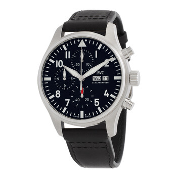 Pilots Chronograph Automatic Black Dial Men's Watch IW378001