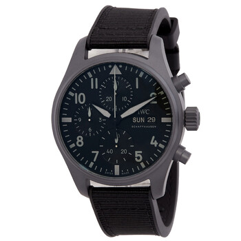 Pilot's Chronograph Automatic Black Dial Men's Watch IW388106