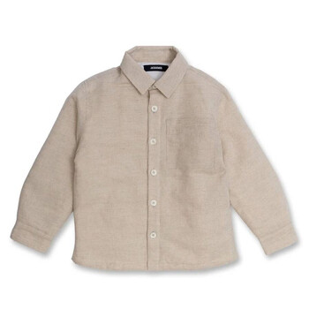 Boys Long-Sleeve Linen-Blend Overshirt Q00006-237