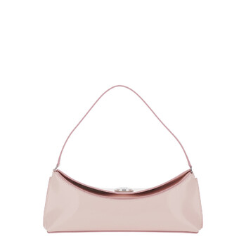le Calisso Pink Shoulder Bag With Engraved Snap Button In Leather BAW00438AC18A01405