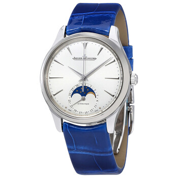 JGバッヂ Jaeger LeCoultre Master Silver Dial Leather Men's Watch