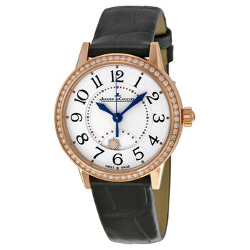 Rendez-Vous  Silver Dial 18kt Rose Gold Black Leather Ladies Watch Q3462521