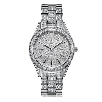 Cristal 34 Quartz Diamond Silver Dial Ladies Watch J6383C