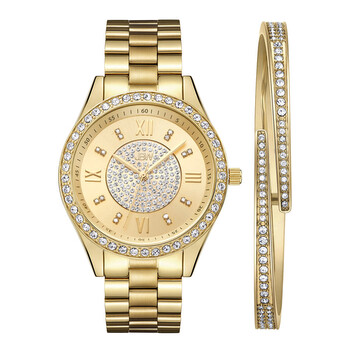 Mondrian Jewelry Set Gold-tone Dial Ladies Watch J6303-SetB Mondrian Jewelry Set Gold-tone Dial Ladies Watch J6303-SetB