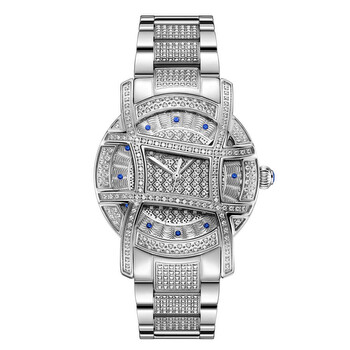 Platinum Series Diamond Silver-tone Dial Ladies Watch PS510B