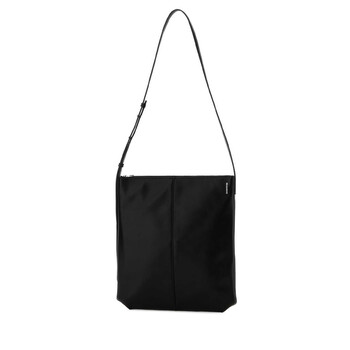 Black Leather Linea Crossbody Bag