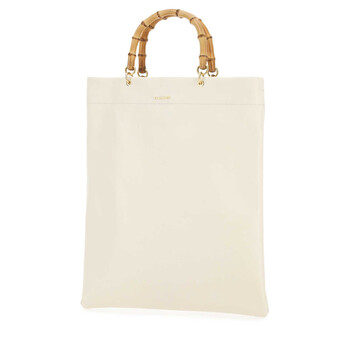 Ivory Leather Medium Shopping Bag