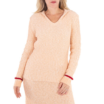 Jil Sander Ladies Ribbed-Knit V-Neck Sweater, Brand Size 34 (US