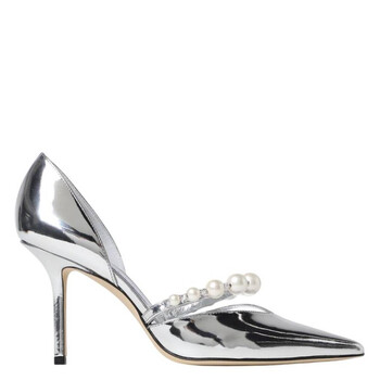 Jimmy Choo Aurelie 65 Metallic Leather Pumps, Brand Size 34 ( US