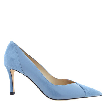 Jimmy Choo Agnes 85 Crackly Glitter Fabric Pumps, Brand Size 36