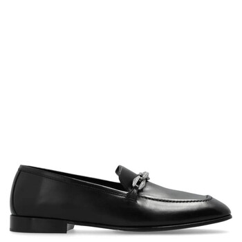 Diamond Tilda Leather Loafer J000168415-BLACK/CRYSTAL