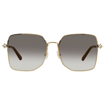 JIMMY CHOO スクエアフレムサンクラス ELIAS 900 Jimmy Choo Women's Sunglasses Oversized Square Clear/Pink