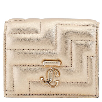 Jimmy Choo Hanne JC Emblem Leather Wallet HANNE RBA 196176623065