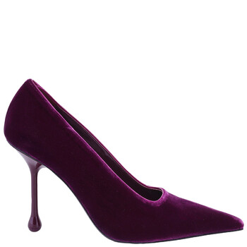 Jimmy Choo women velvet Purple Slip-On Shoes Margot Flat | Violet Orchid Suede Flats | JIMMY CHOO main image 3