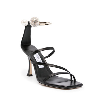 Ottilia 90 Crystal and Pearl Strap Sandals