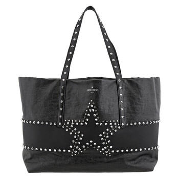 Jimmy Choo Pimlico Star Studded Leather Tote Bag In Black 193  