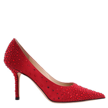 【bibi】JIMMY CHOO Agnes 85mm グリッターチュール Jimmy Choo Agnes 85 Crackly Glitter Fabric Pumps, Brand Size 36